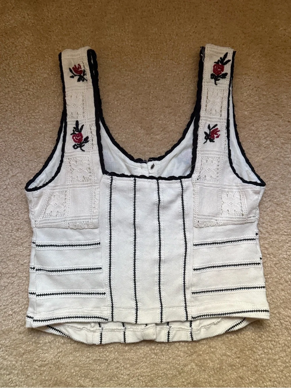 Free People Rose Bud Knit Top